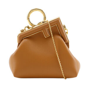 FENDI Brown Leather Shoulder Bag